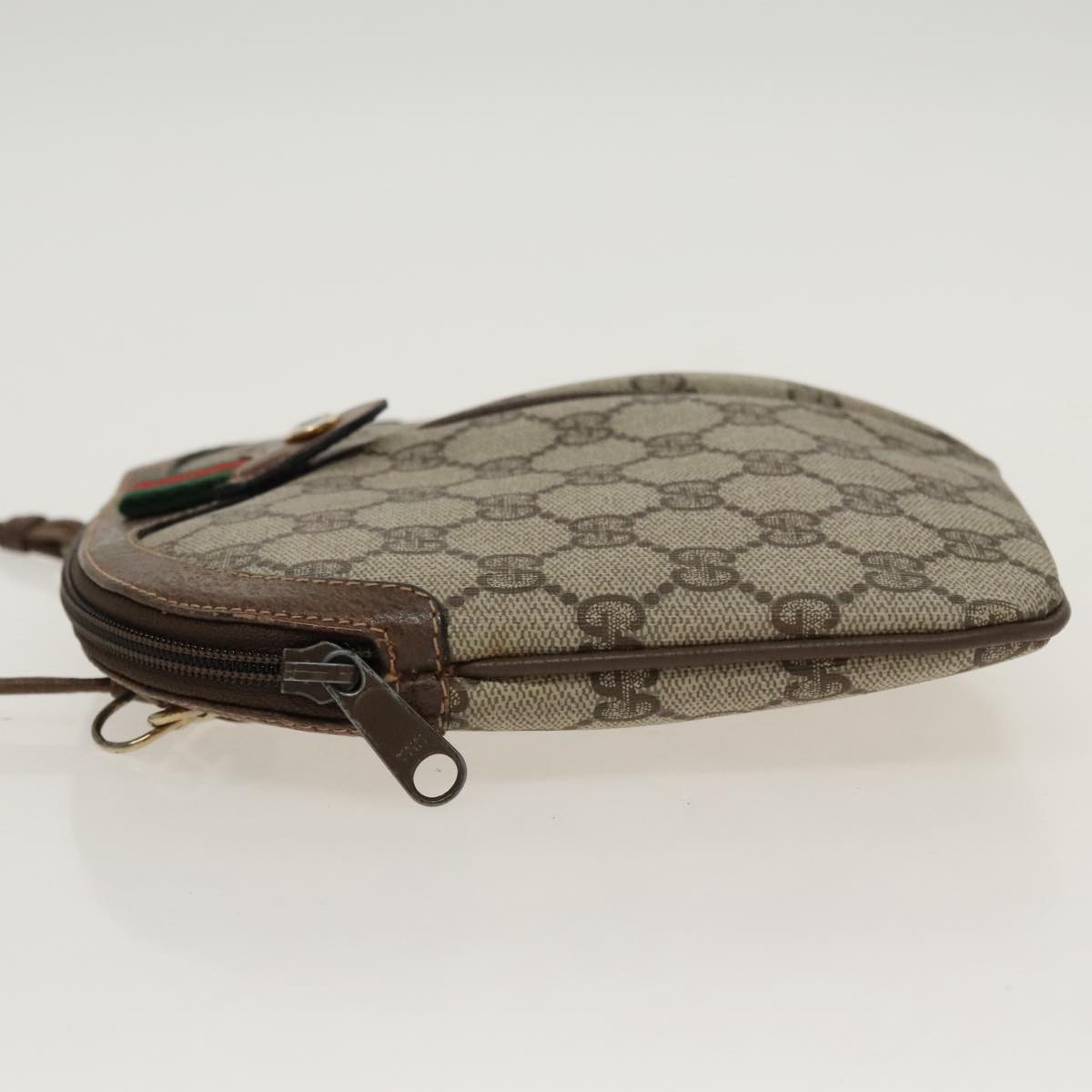 GUCCI GG Supreme Web Sherry Line Shoulder Bag PVC Beige 904 02 047 100689