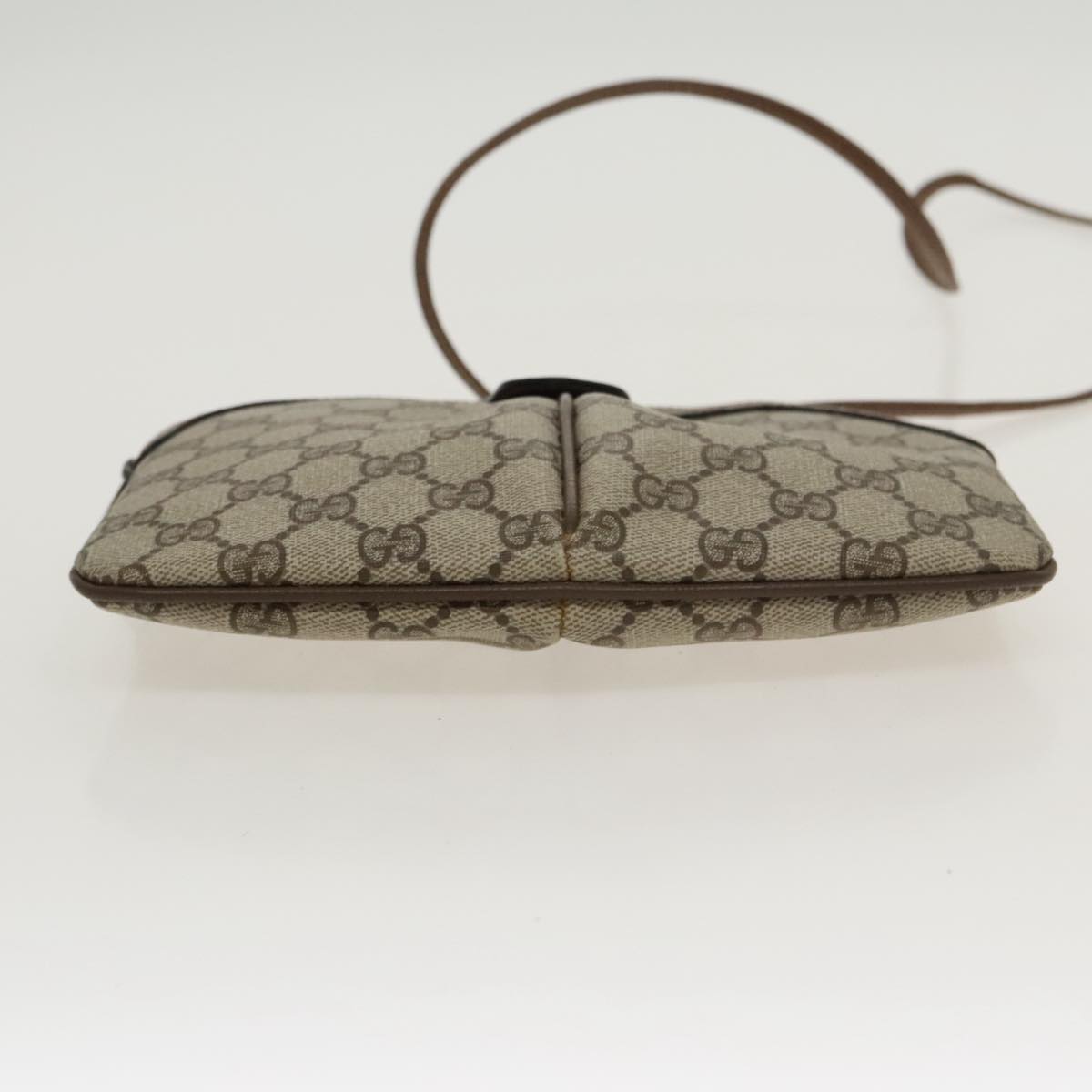 GUCCI GG Supreme Web Sherry Line Shoulder Bag PVC Beige 904 02 047 100689