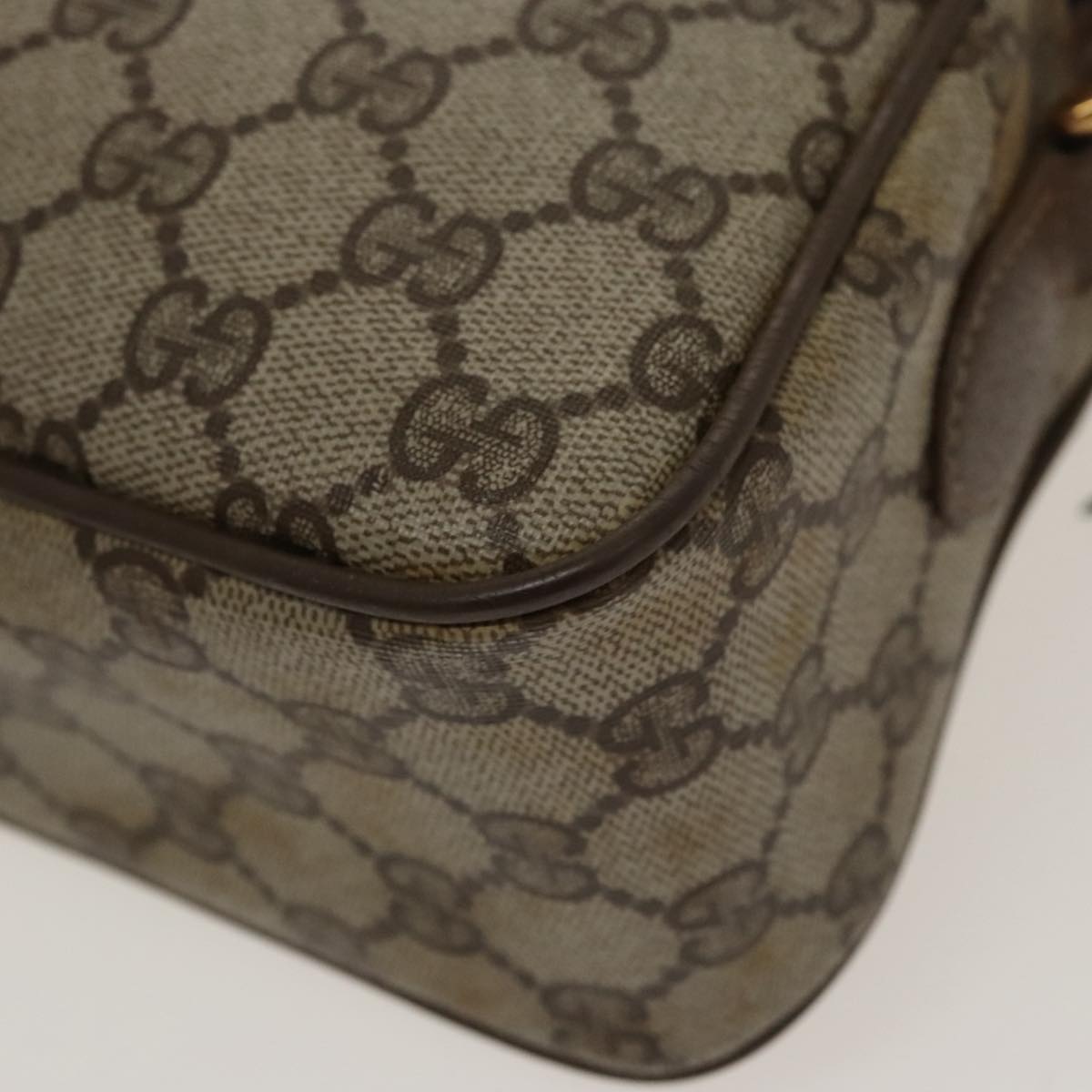 GUCCI GG Supreme Web Sherry Line Shoulder Bag PVC Beige 93 02 049 100696