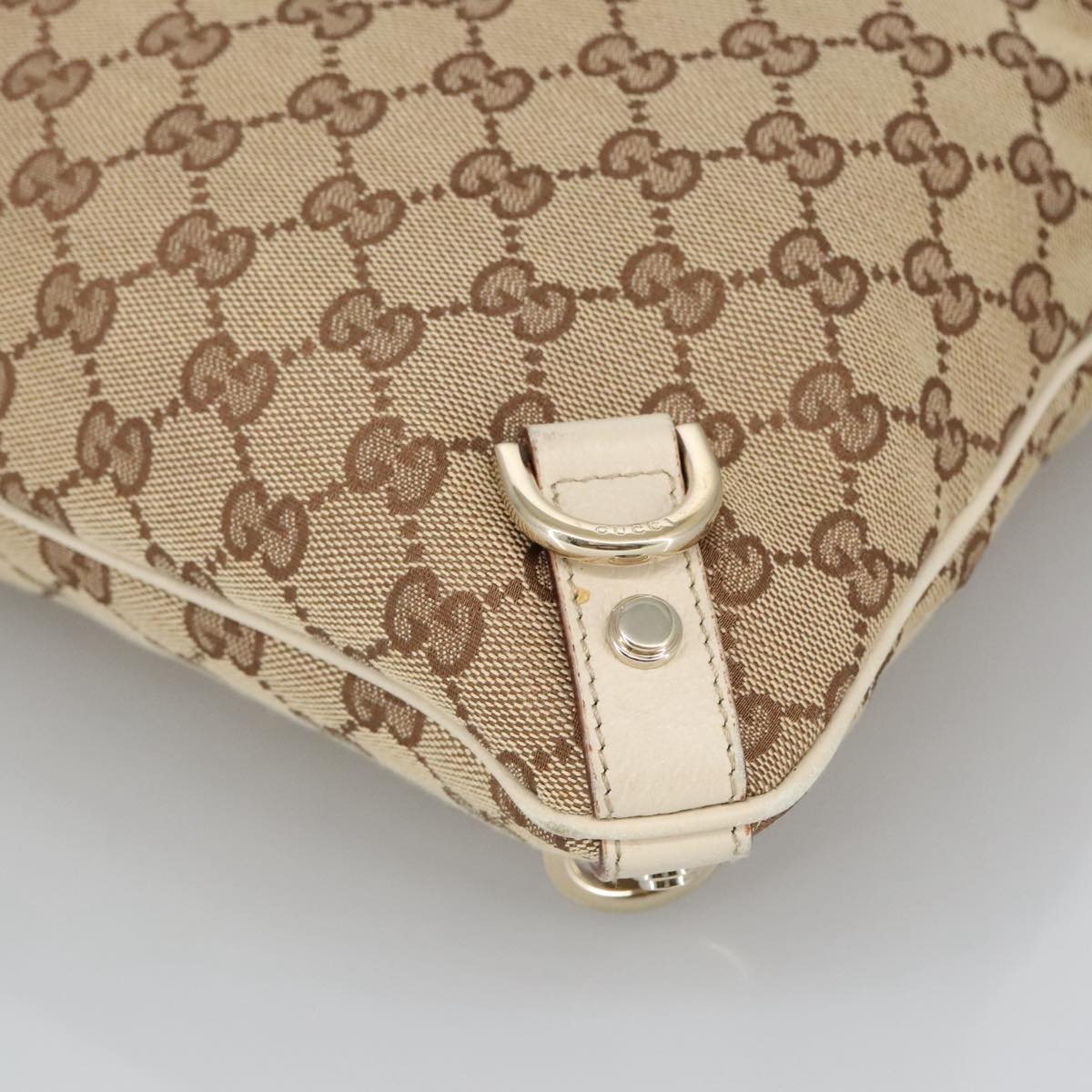 GUCCI GG Canvas Shoulder Bag Beige Gold 131326 100719
