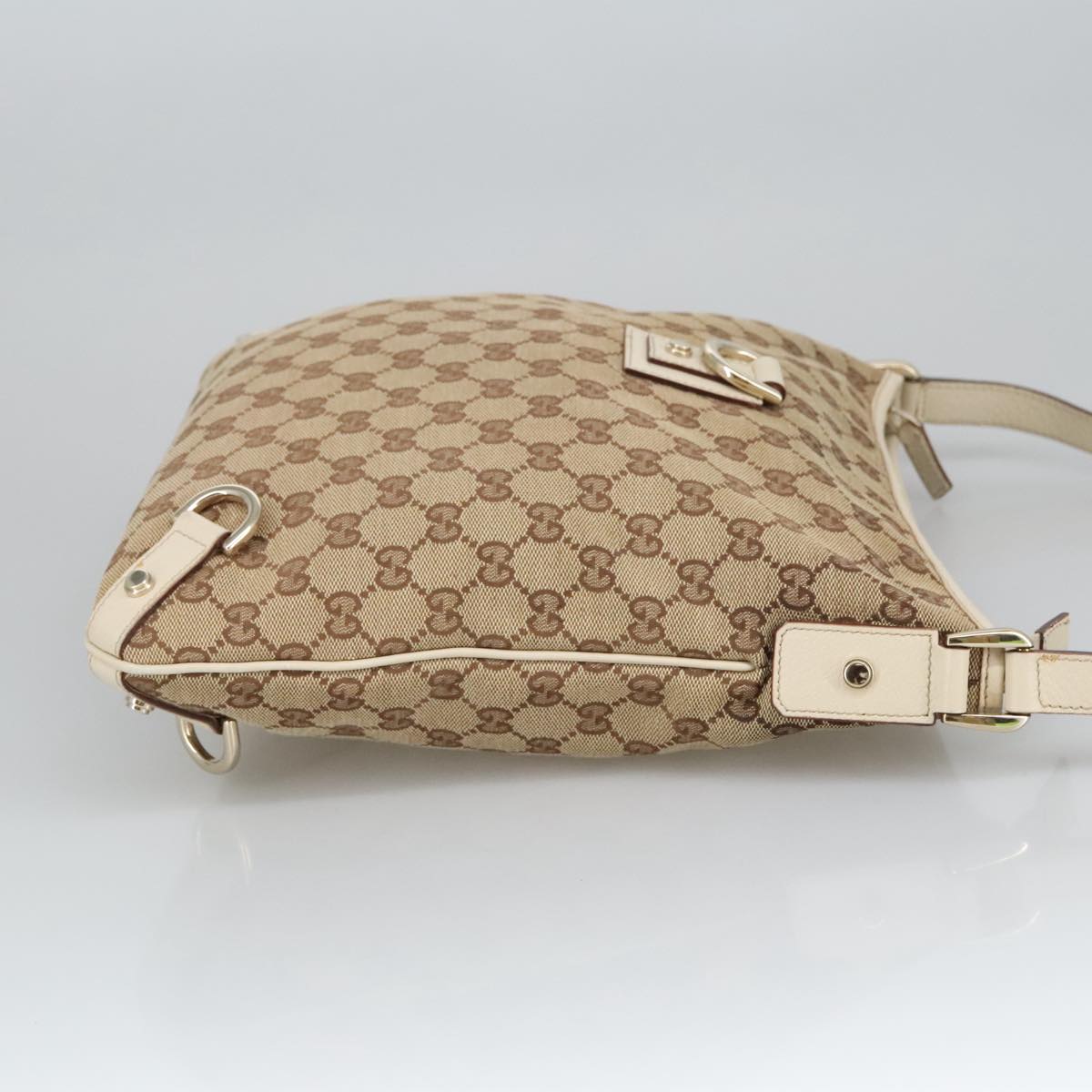 GUCCI GG Canvas Shoulder Bag Beige Gold 131326 100719