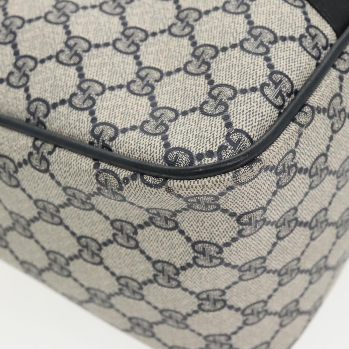 GUCCI GG Supreme Sherry Line Hand Bag PVC 2way Navy Red 39 02 041 100923