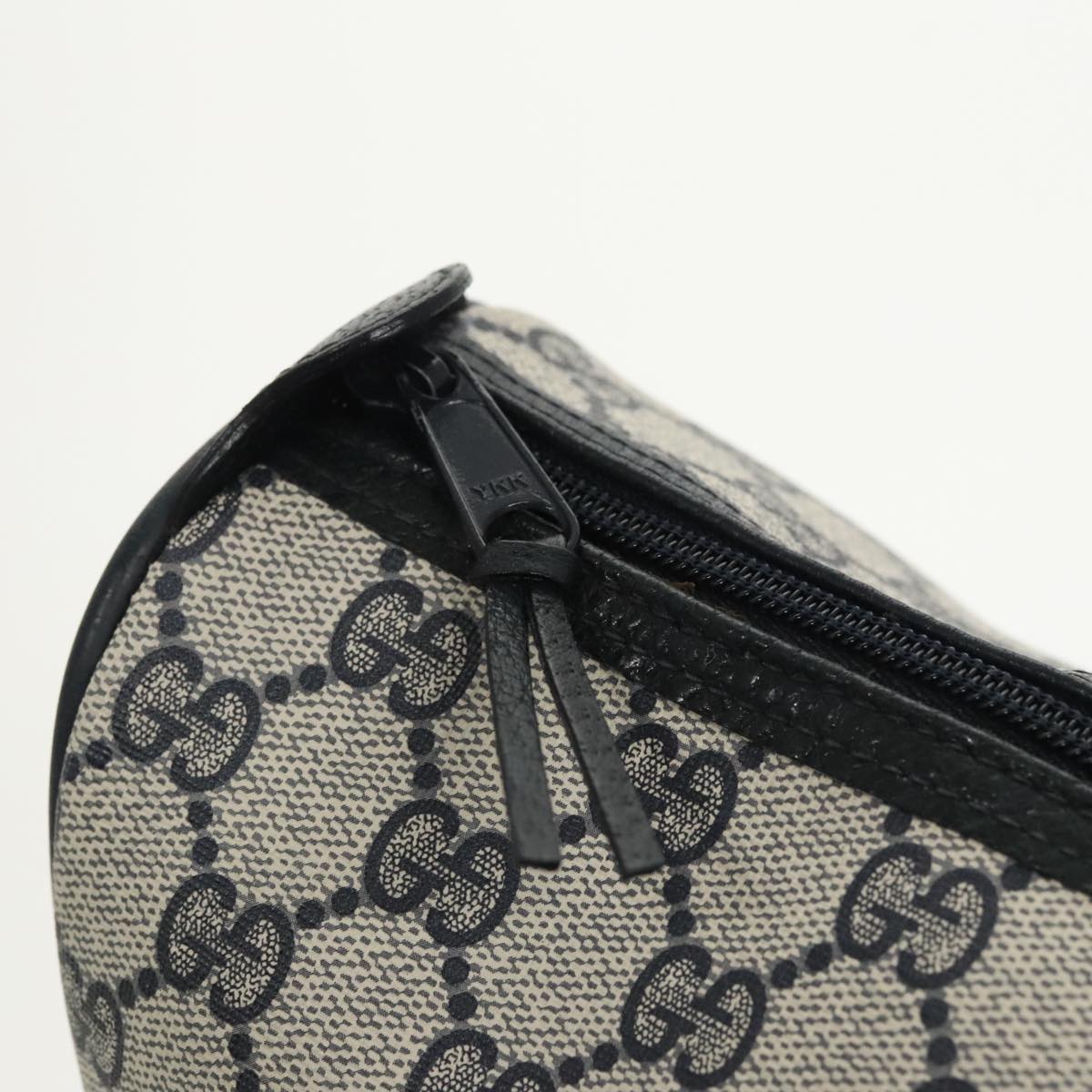 GUCCI GG Supreme Sherry Line Hand Bag PVC 2way Navy Red 39 02 041 100923