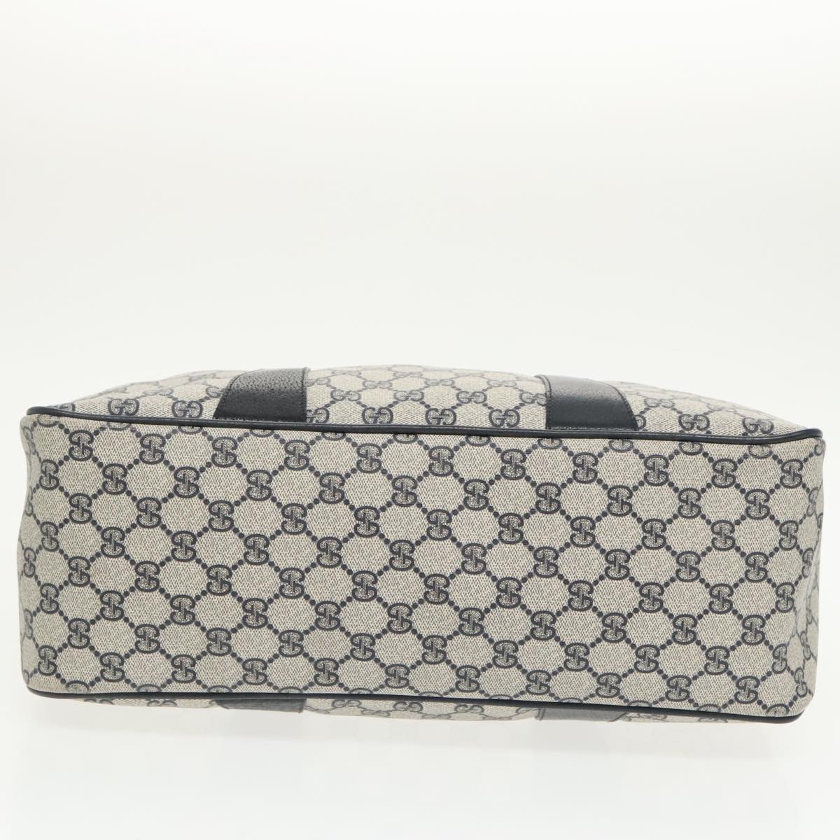 GUCCI GG Supreme Sherry Line Hand Bag PVC 2way Navy Red 39 02 041 100923