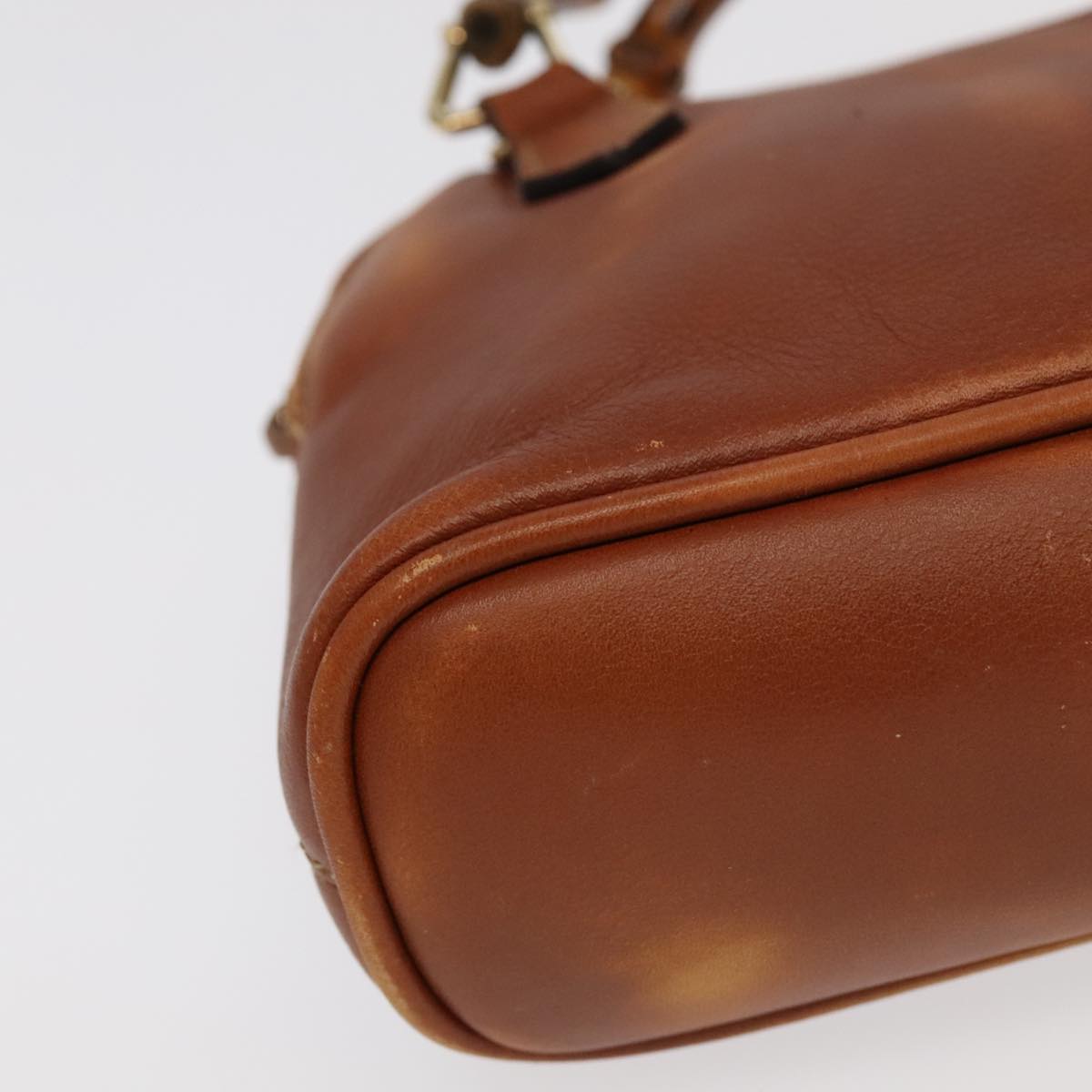 GUCCI Bamboo Hand Bag Leather 2way Brown Gold 007 2865 0231 100959