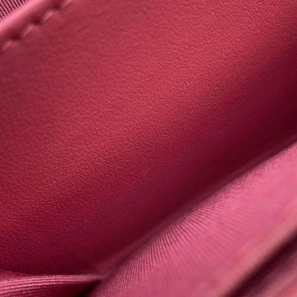 CHANEL Mademoiselle Chain Wallet Pink Lambskin