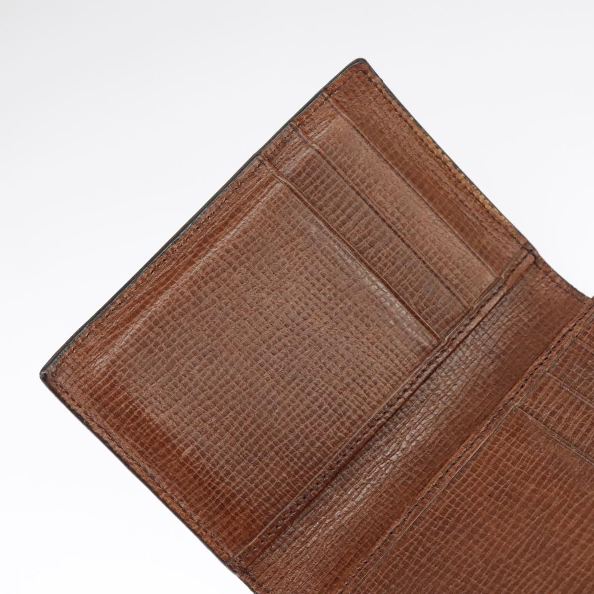 FENDI Zucca Canvas Card Case Black Brown 101122