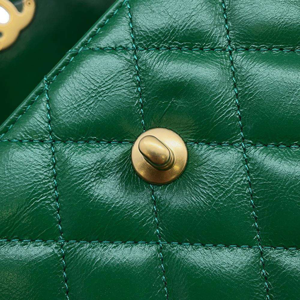 CHANEL Matelasse Shopping Chain Bag GreenAS4416 Calf Leather