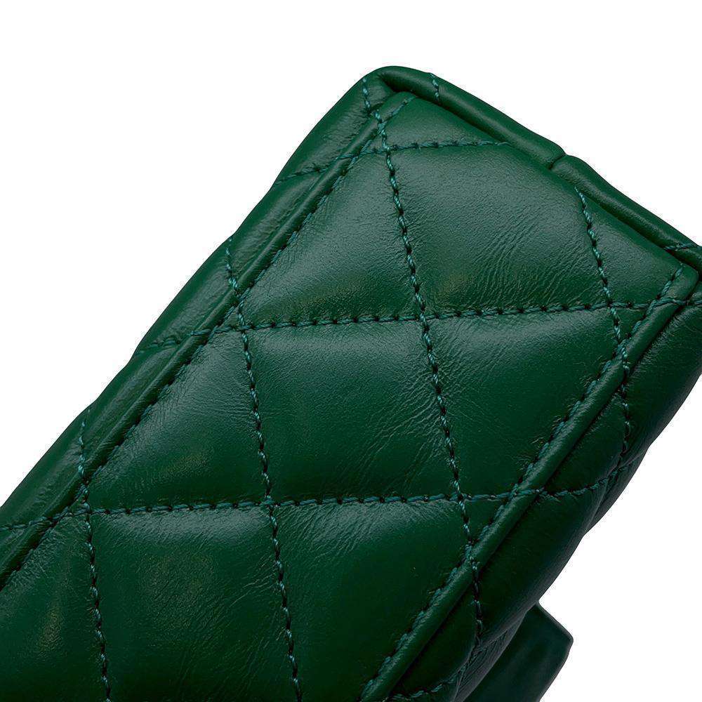 CHANEL Matelasse Shopping Chain Bag GreenAS4416 Calf Leather