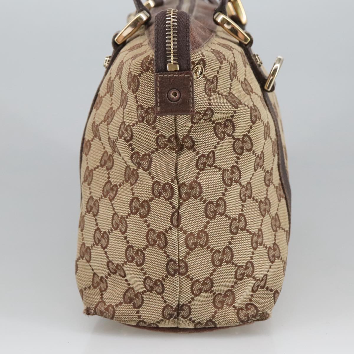 GUCCI GG Canvas Shoulder Bag Beige Gold 141470 101138