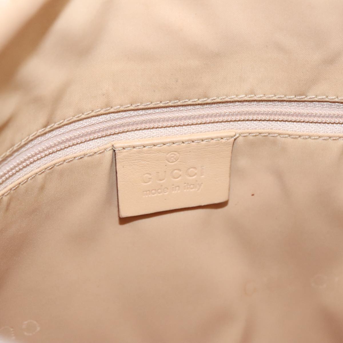 GUCCI Jackie Shoulder Bag Leather Beige 001 3734 101139
