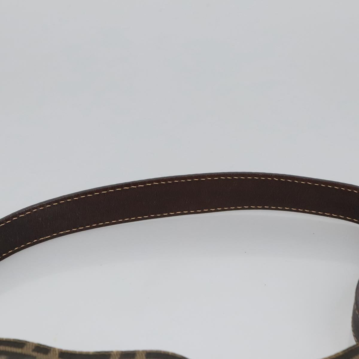 FENDI Zucca Canvas Shoulder Bag Brown Black 101147