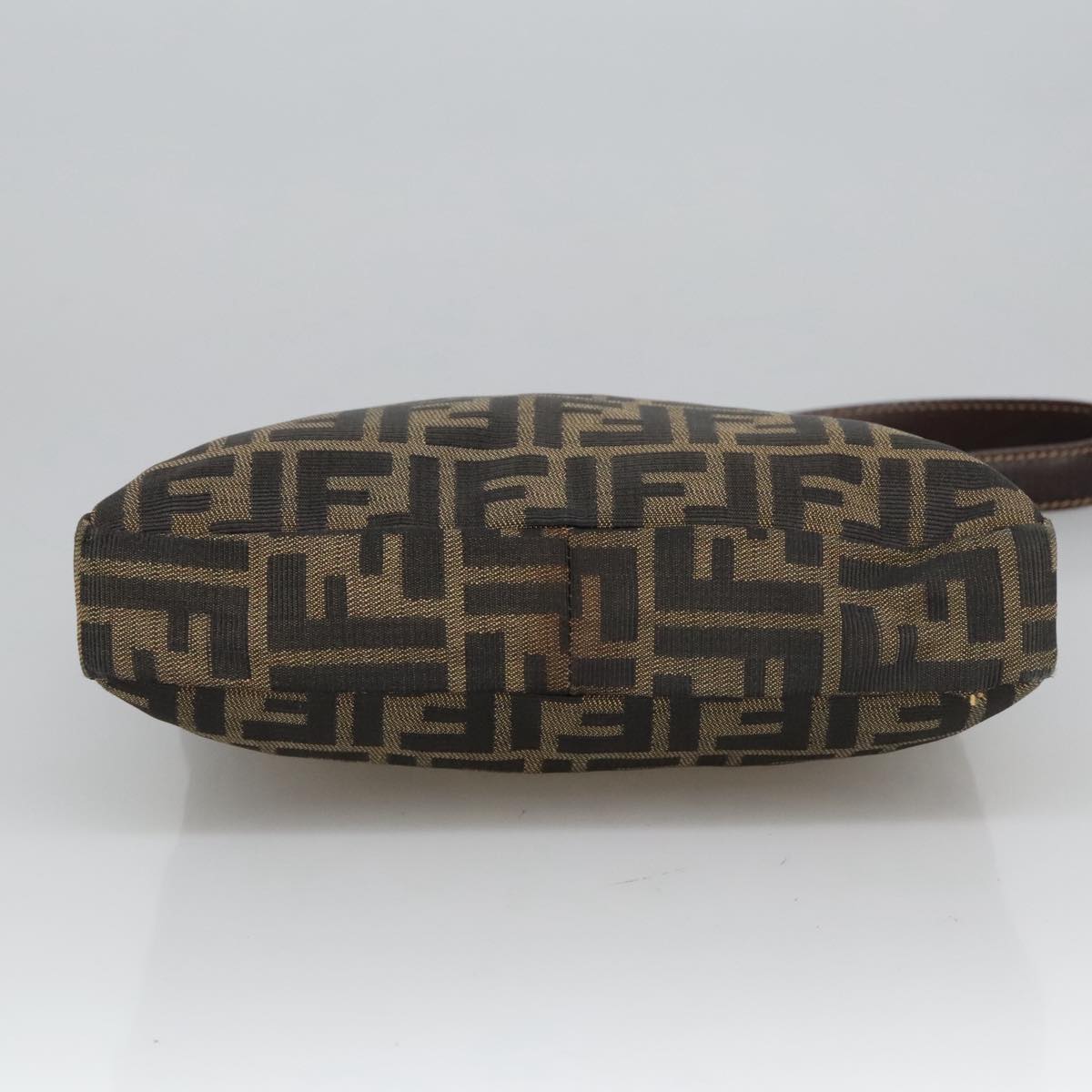 FENDI Zucca Canvas Shoulder Bag Brown Black 101147