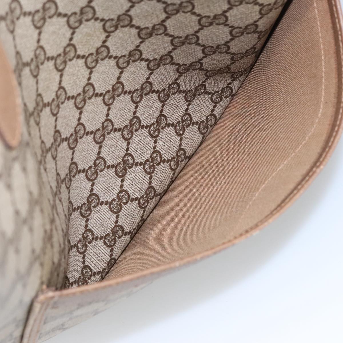 GUCCI GG Supreme Web Sherry Line Tote Bag PVC Beige 39 02 003 101156