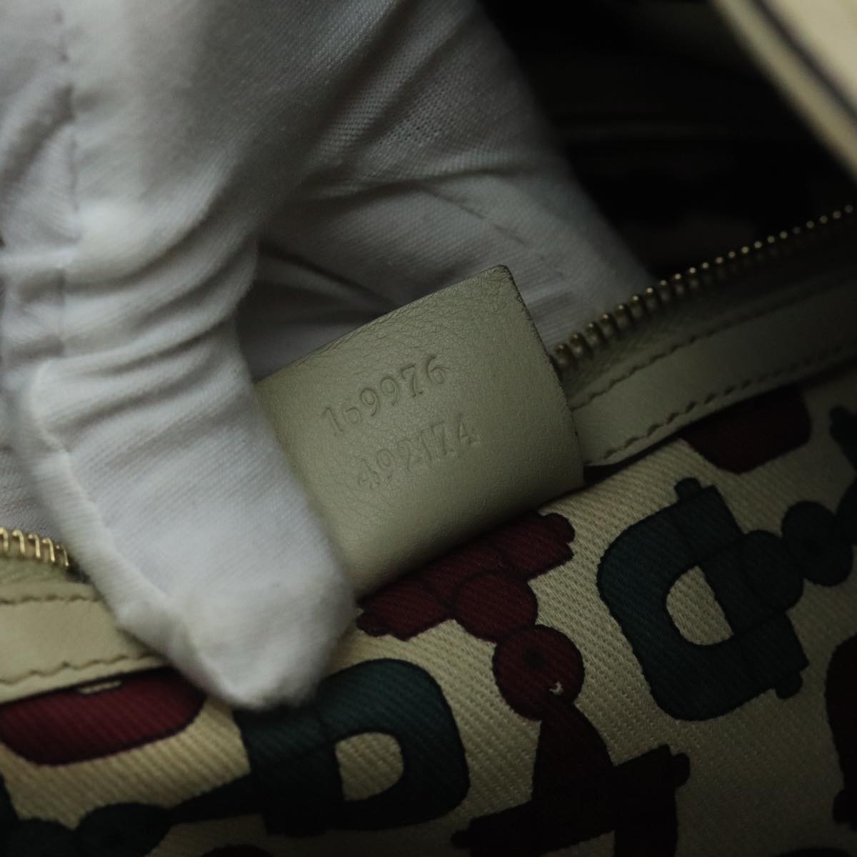 GUCCI GG Canvas Guccissima bamboo Hand Bag 2way Beige 169976 101158