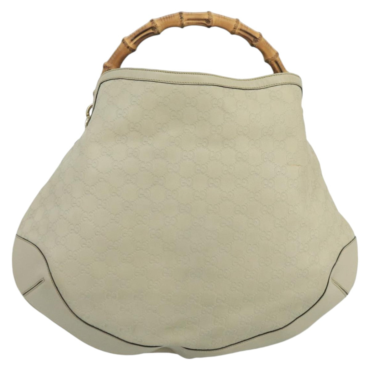 GUCCI GG Canvas Guccissima bamboo Hand Bag 2way Beige 169976 101158