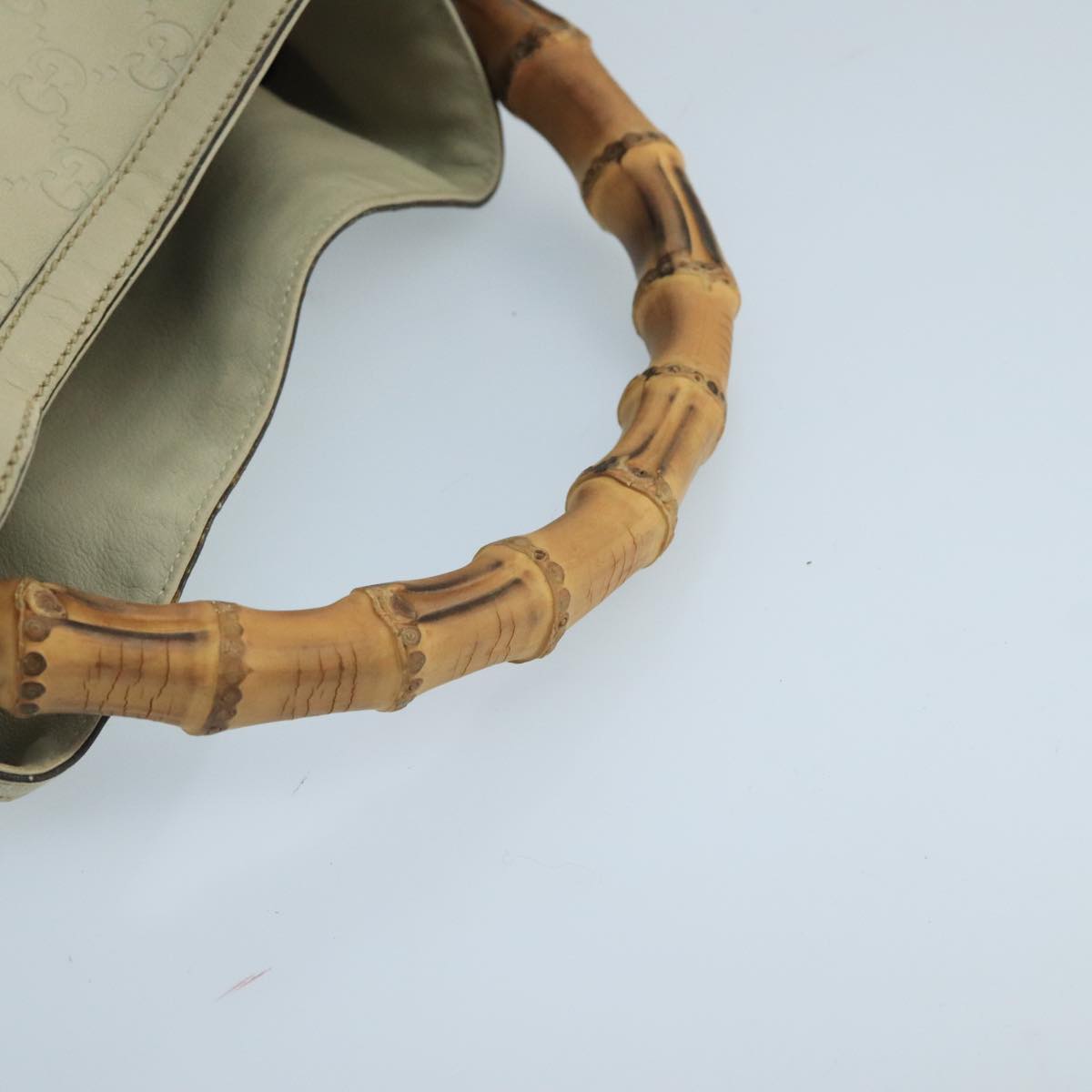 GUCCI GG Canvas Guccissima bamboo Hand Bag 2way Beige 169976 101158