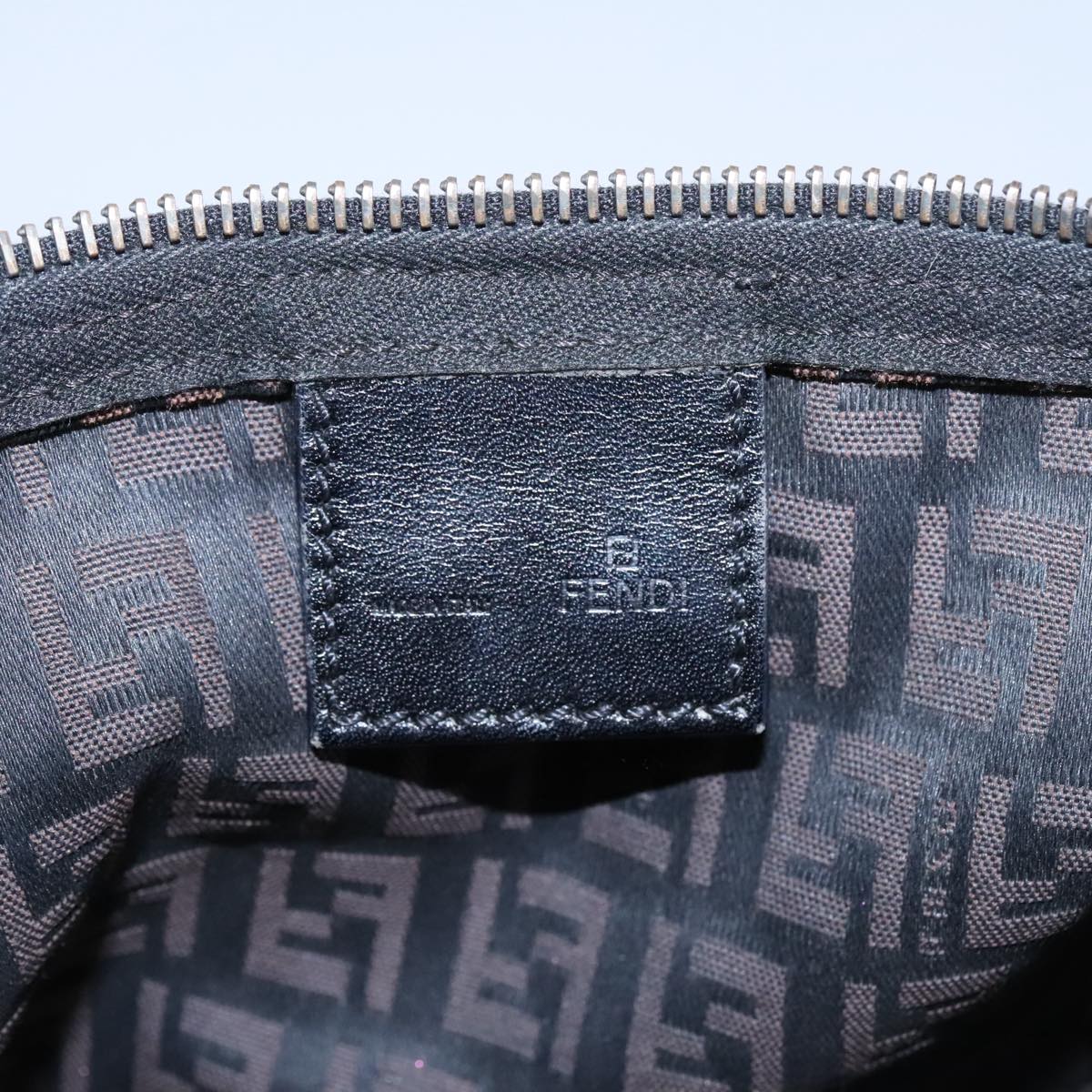 FENDI Zucchino Canvas Pouch Brown 101175
