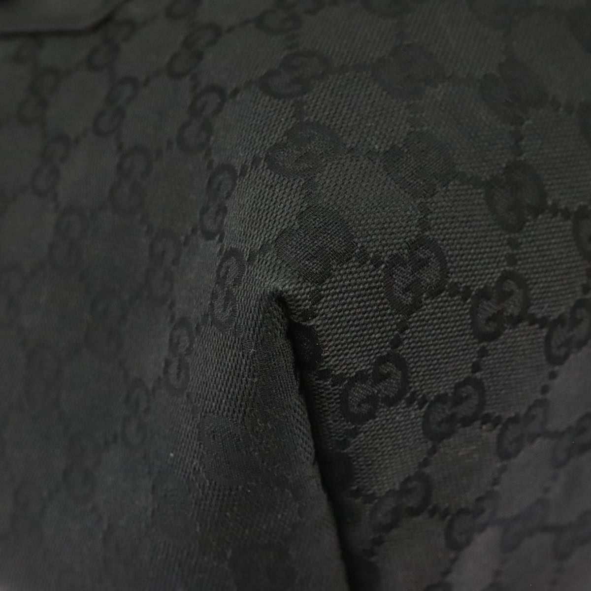 GUCCI GG Canvas Shoulder Bag Black 30501 101186