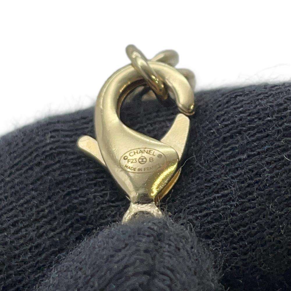 CHANEL CHANEL logo double heart choker necklaceABB646 Metal strass