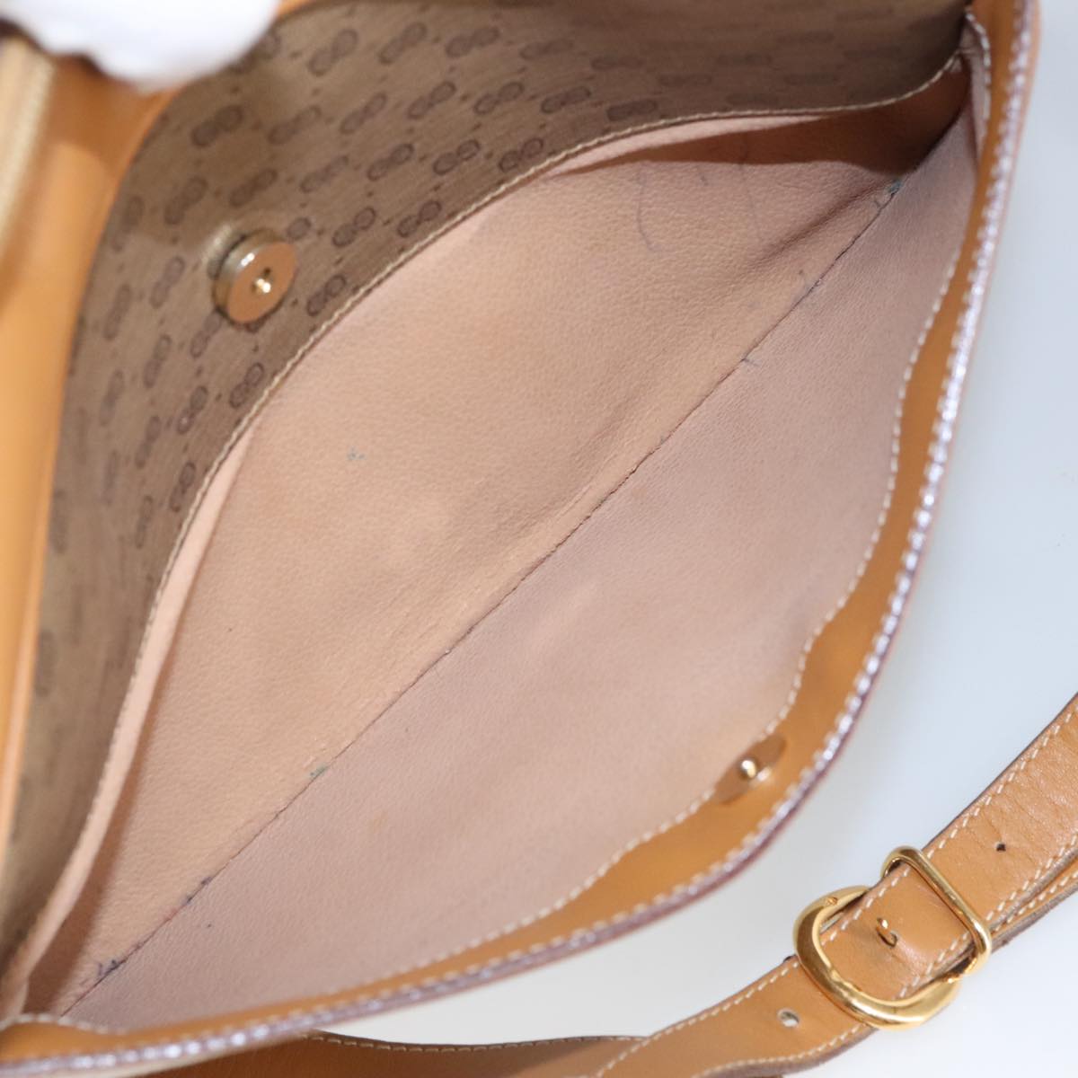 GUCCI Micro GG Supreme Shoulder Bag PVC Leather Beige Gold 101192