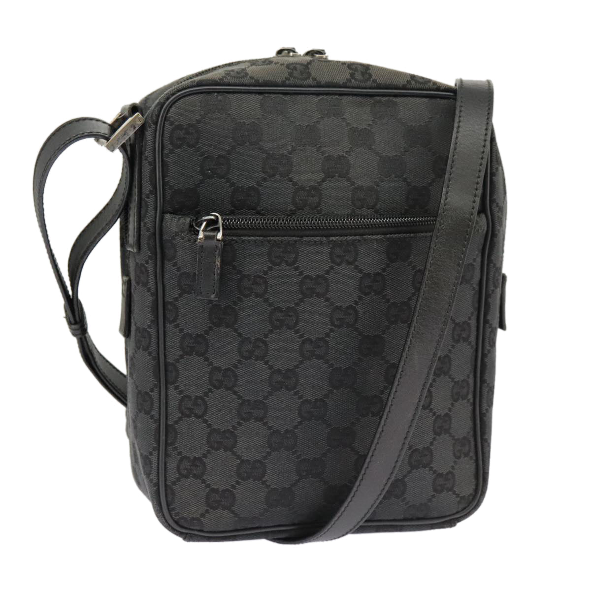 GUCCI GG Canvas Shoulder Bag Black 018 1612 101223