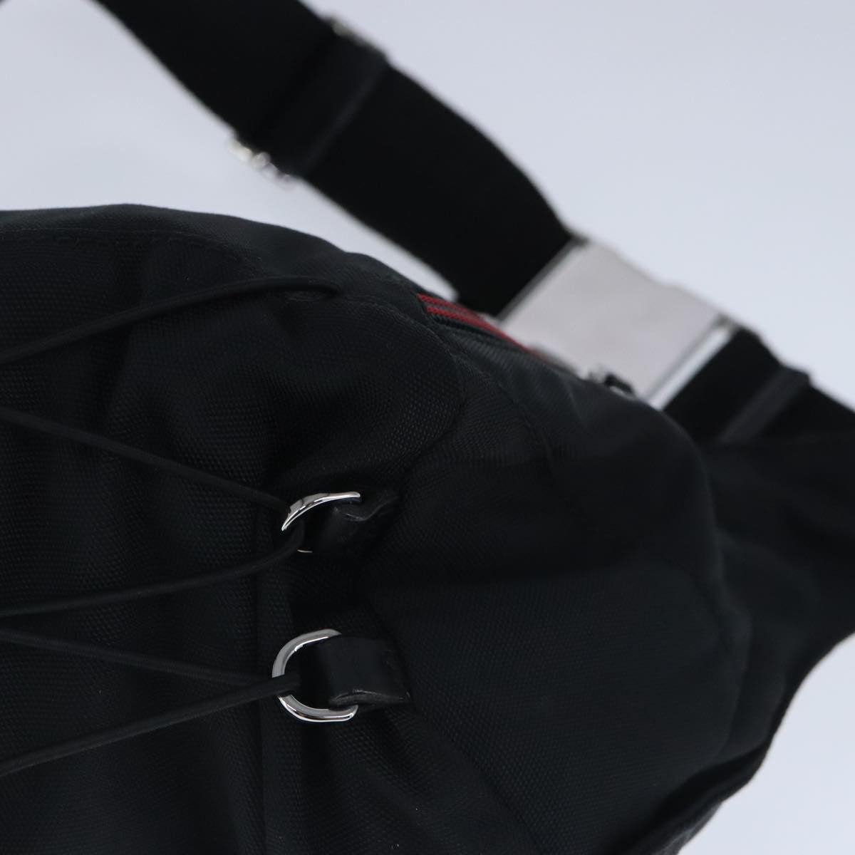 GUCCI Waist bag Nylon Black Silver 122350 101237