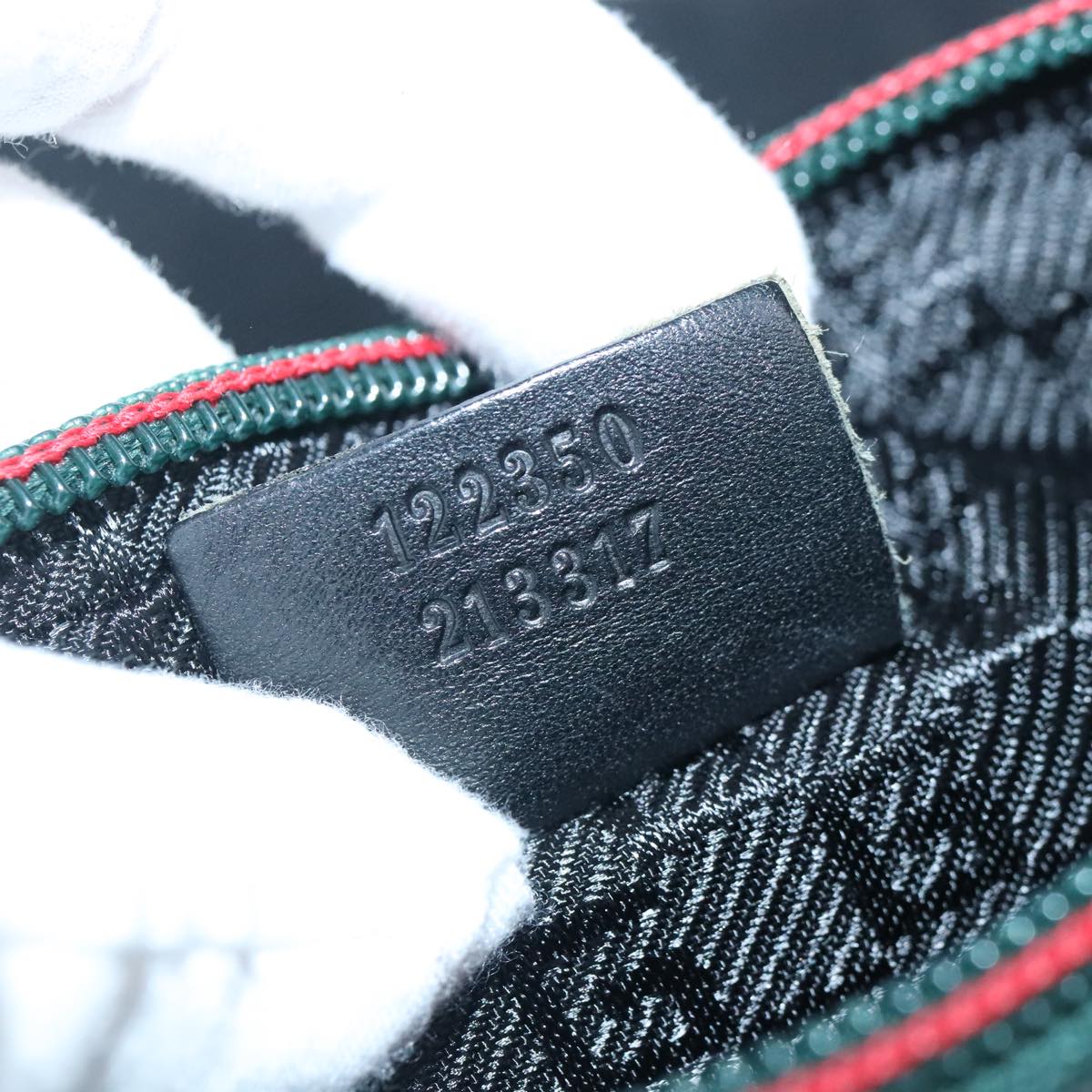 GUCCI Waist bag Nylon Black Silver 122350 101237