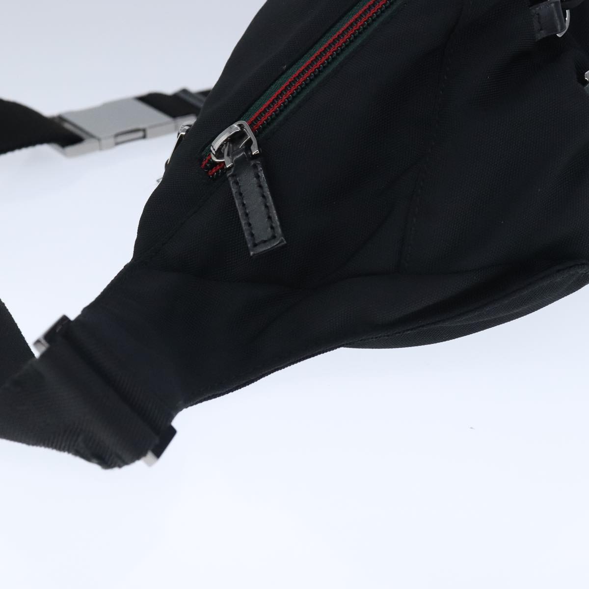 GUCCI Waist bag Nylon Black Silver 122350 101237