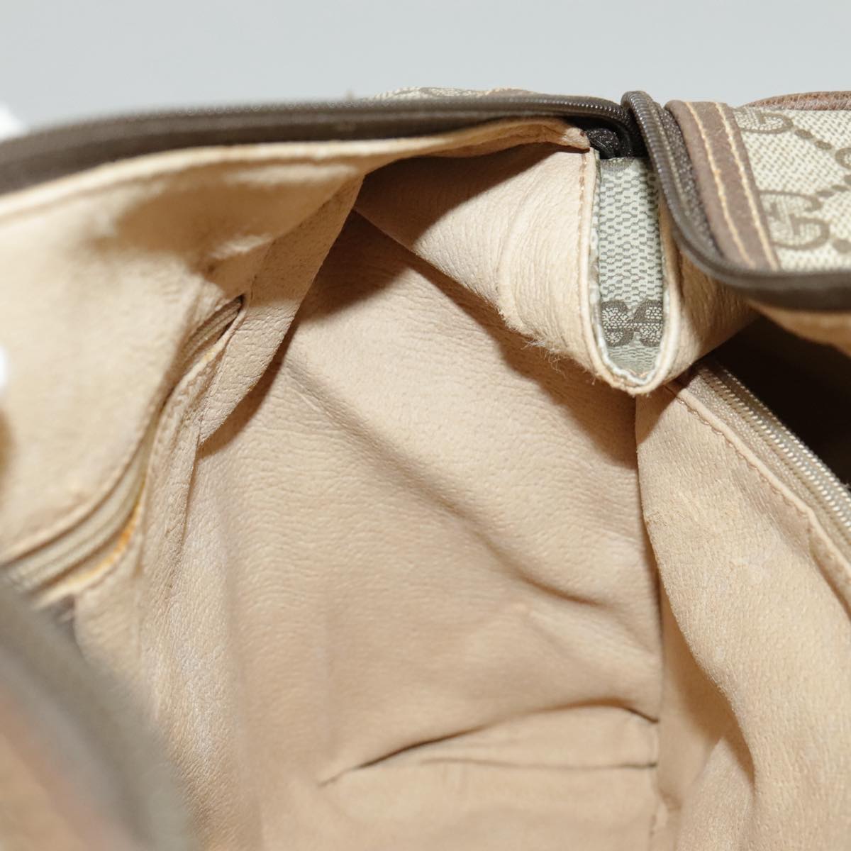 GUCCI GG Supreme Hand Bag PVC Leather Beige Gold 002 58 2140 101244