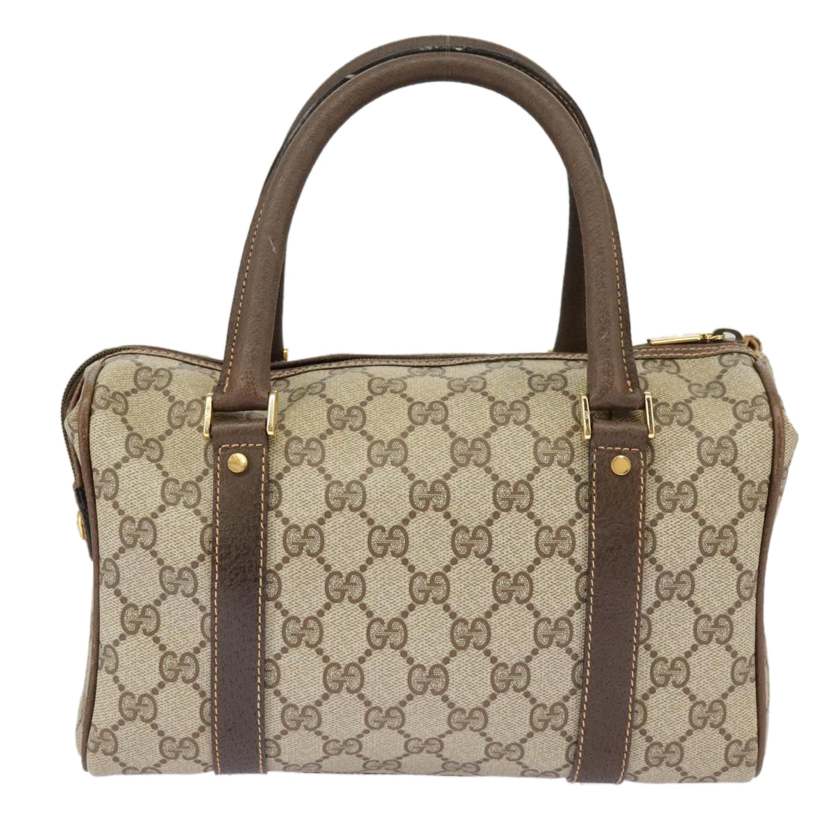 GUCCI GG Supreme Hand Bag PVC Leather Beige Gold 002 58 2140 101244