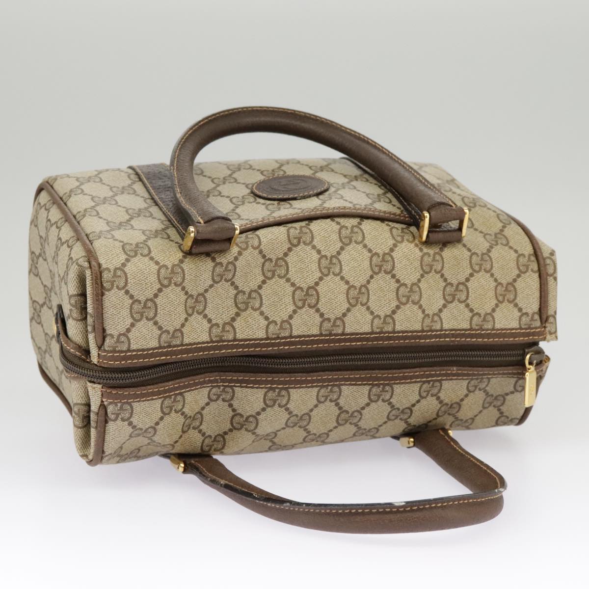 GUCCI GG Supreme Hand Bag PVC Leather Beige Gold 002 58 2140 101244