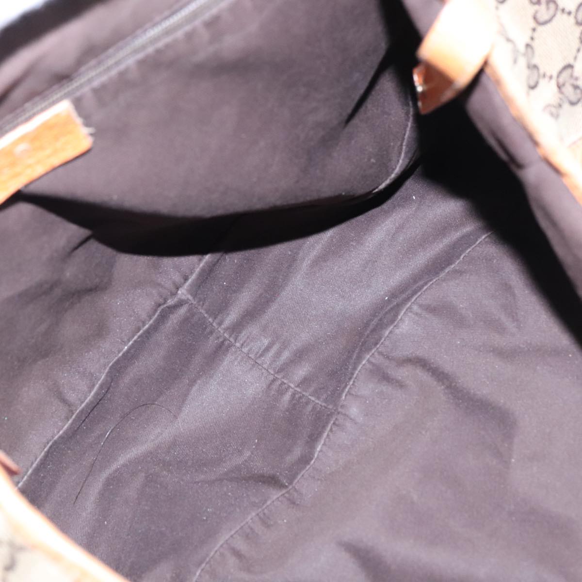 GUCCI GG Canvas Tote Bag Beige Gold 130736 101249