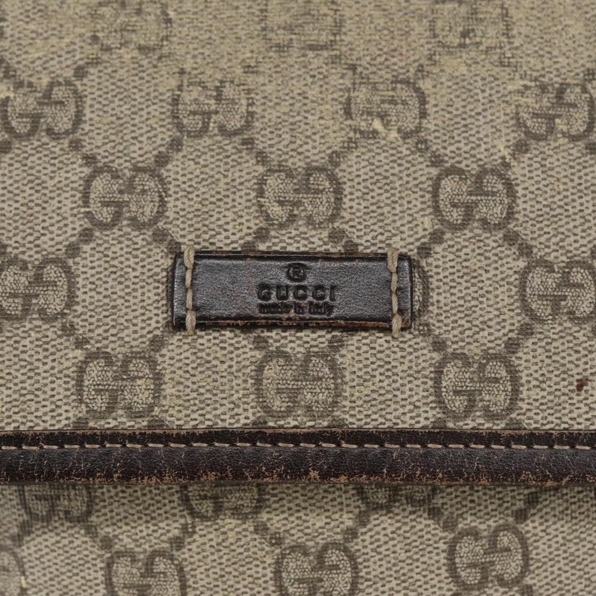 GUCCI GG Supreme Shoulder Bag PVC Beige 223666 101285