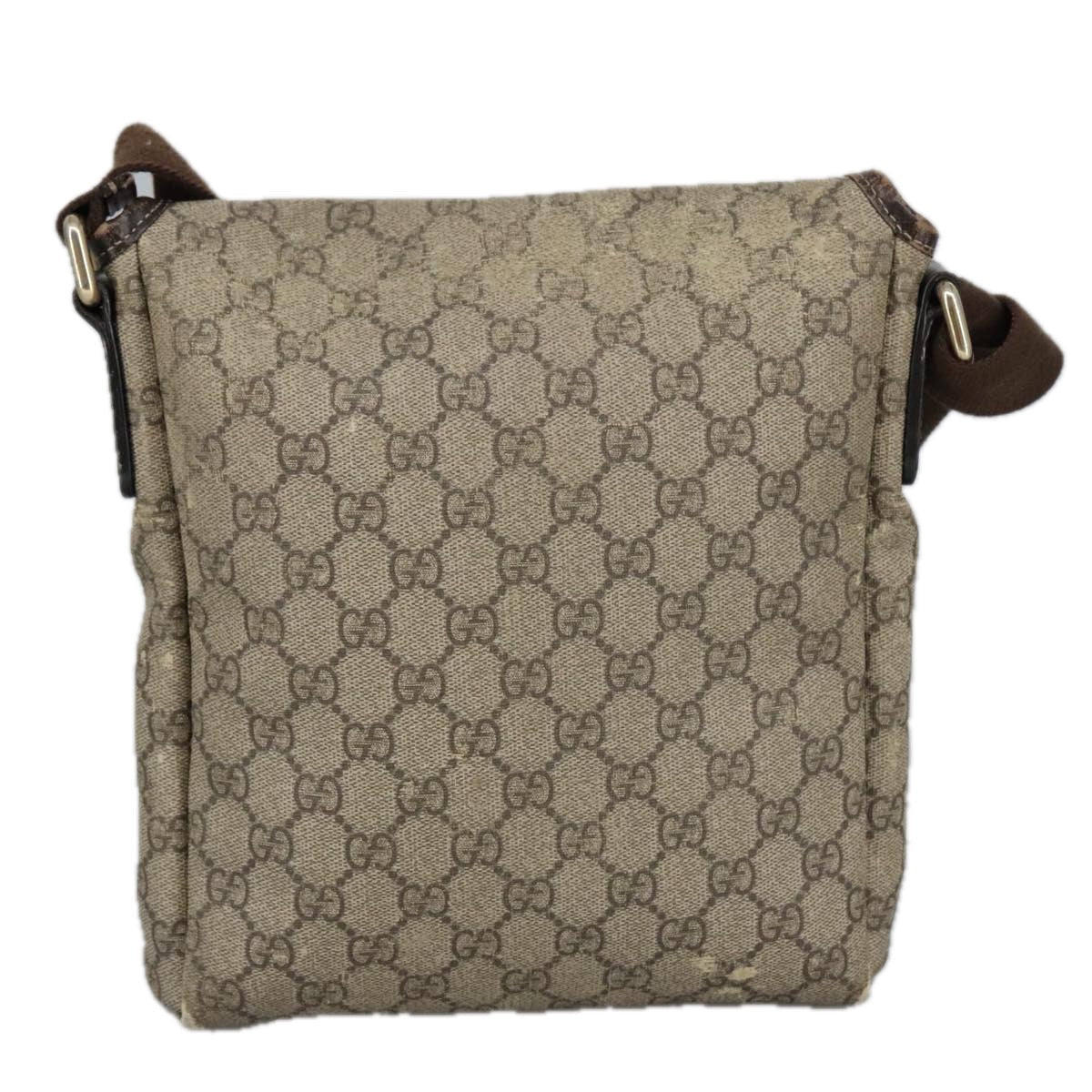 GUCCI GG Supreme Shoulder Bag PVC Beige 223666 101285