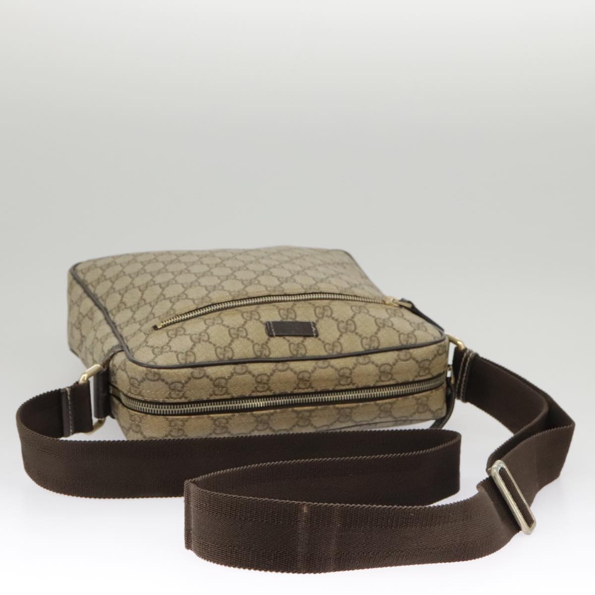 GUCCI GG Supreme Shoulder Bag PVC Beige 201448 101290