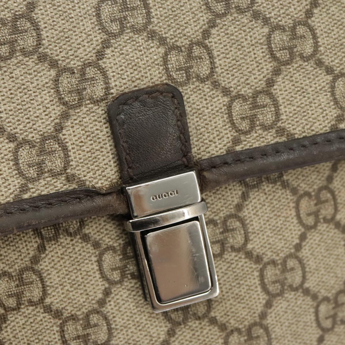 GUCCI GG Supreme Shoulder Bag PVC Beige 101291