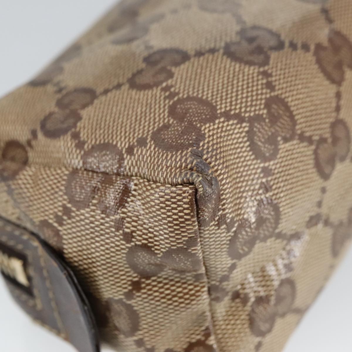 GUCCI GG Crystal Pouch Beige 115249 101306