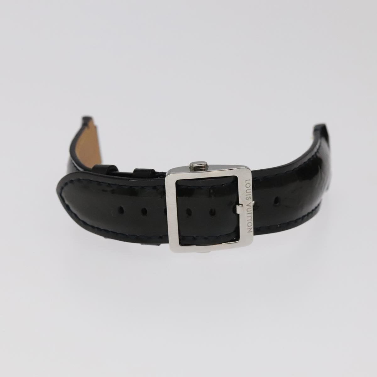 LOUIS VUITTON Tambour Forever Q121F Diamond Lug Pave Diamond Gray Watches Q121F 101376S