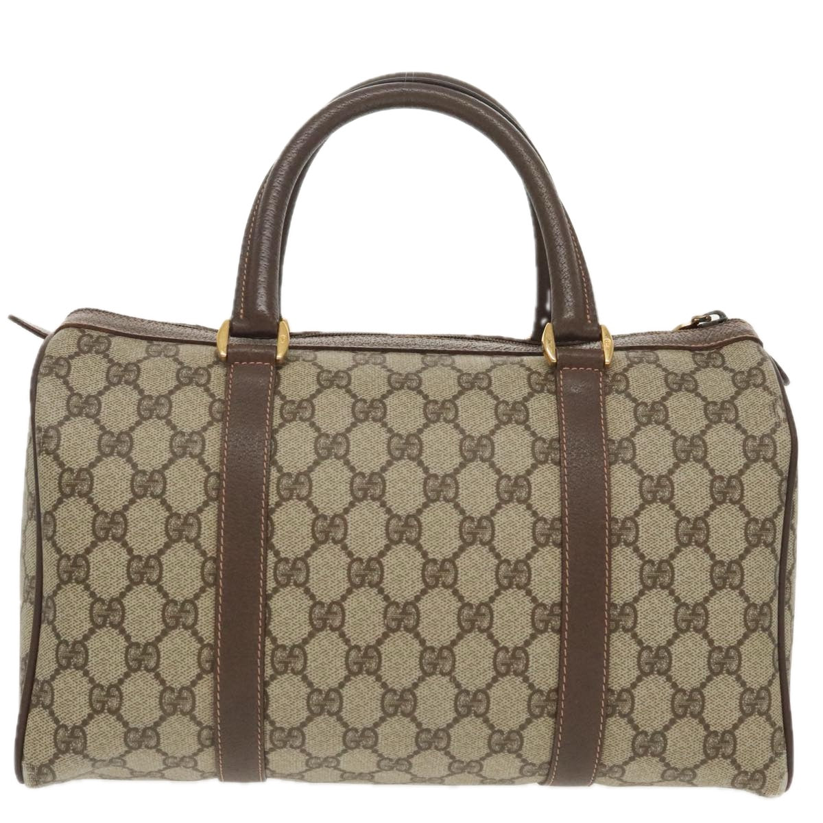 GUCCI GG Supreme Web Sherry Line Boston Bag PVC Beige Red 40 02 007 101456