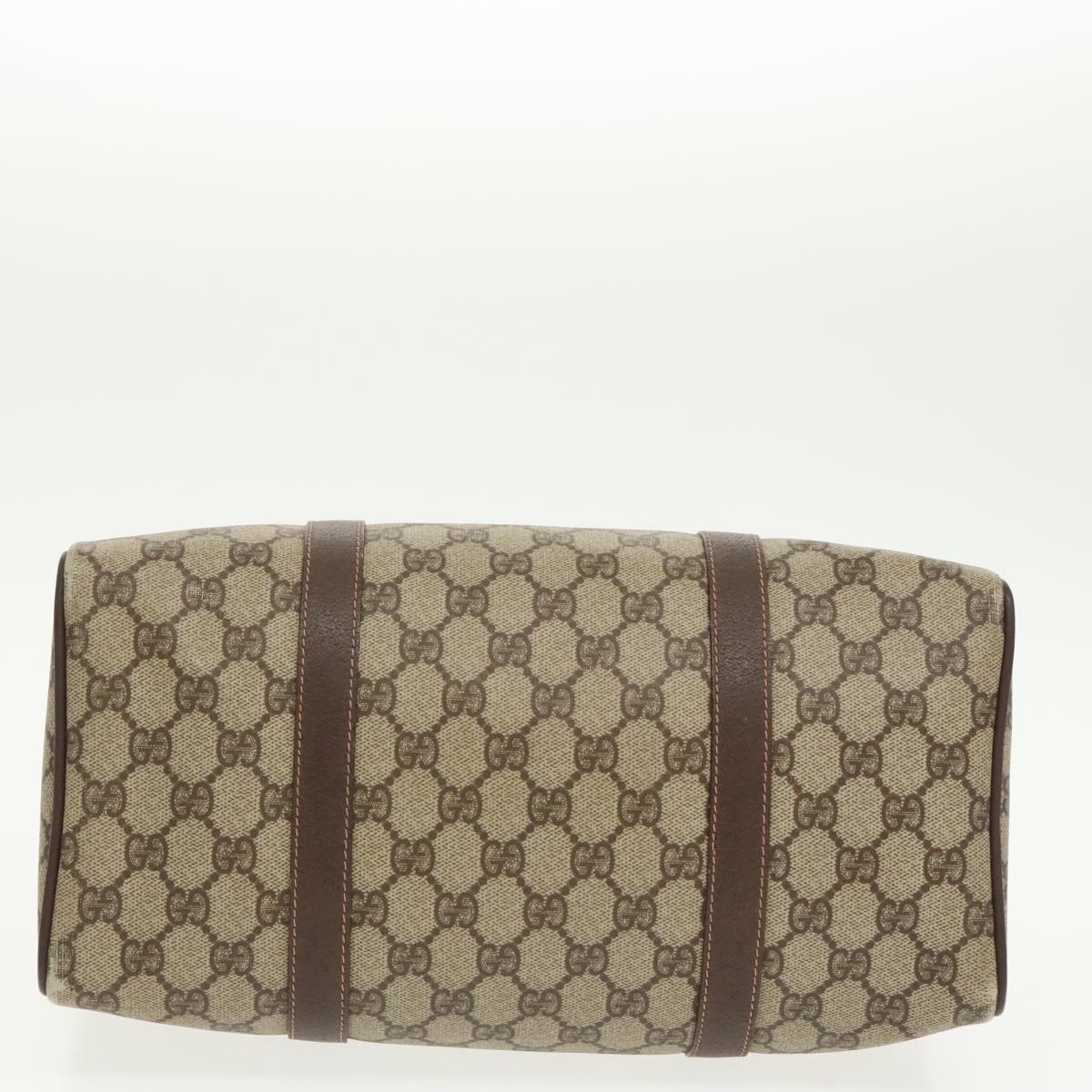 GUCCI GG Supreme Web Sherry Line Boston Bag PVC Beige Red 40 02 007 101456