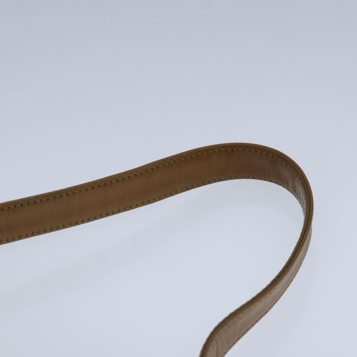 FENDI Mamma Baguette Shoulder Bag Suede Beige Gold 101458