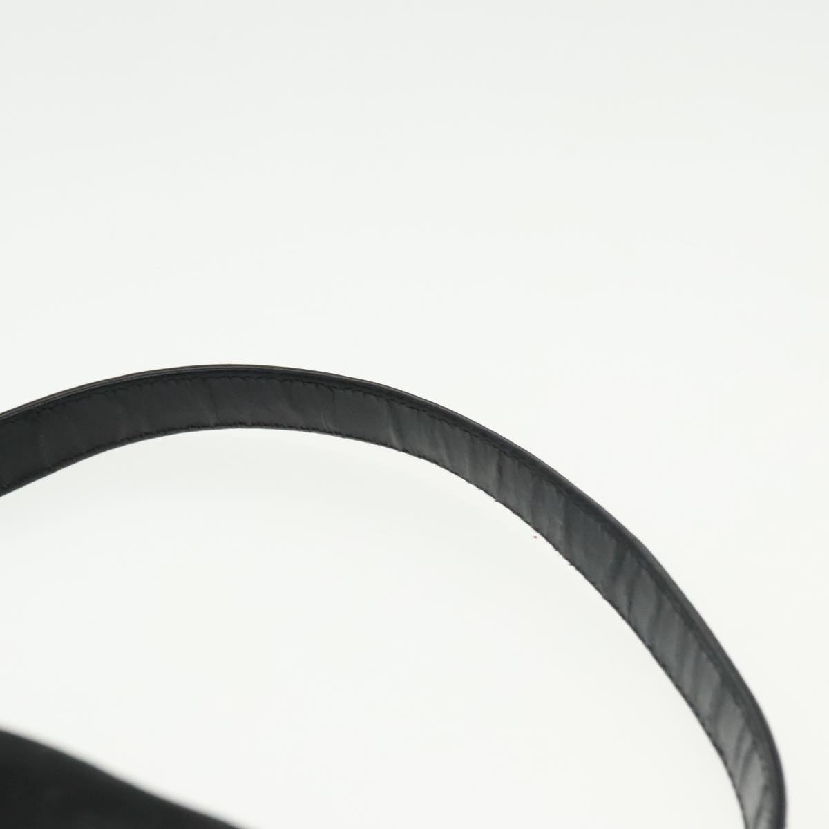 FENDI Mamma Baguette Shoulder Bag Nylon Black Silver 101489