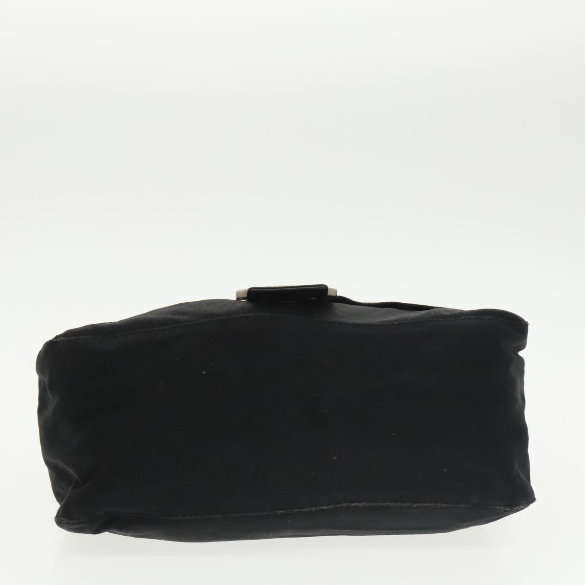 FENDI Mamma Baguette Shoulder Bag Nylon Black Silver 101489