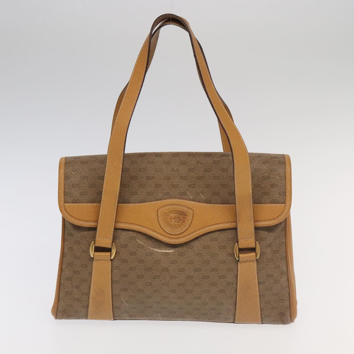 GUCCI GG Supreme Sherry Line Shoulder Bag PVC 5Set Beige Red 101558