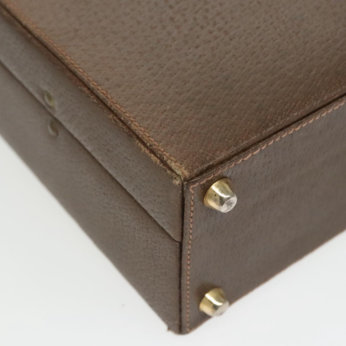 GUCCI Trunk Leather Brown Gold 101575