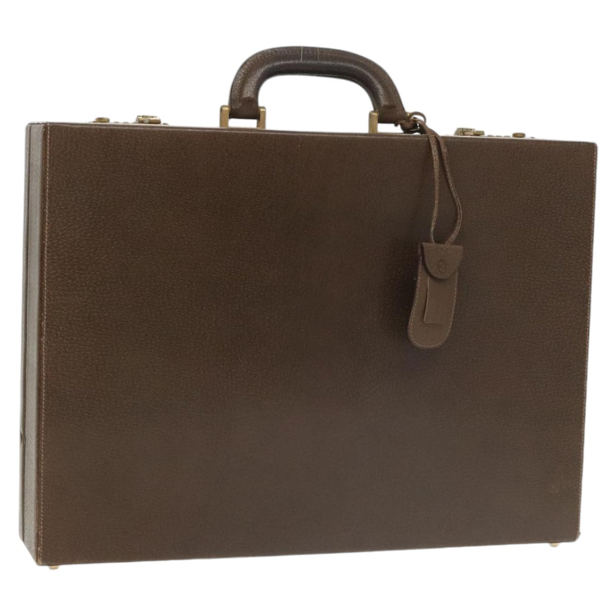 GUCCI Trunk Leather Brown Gold 101575