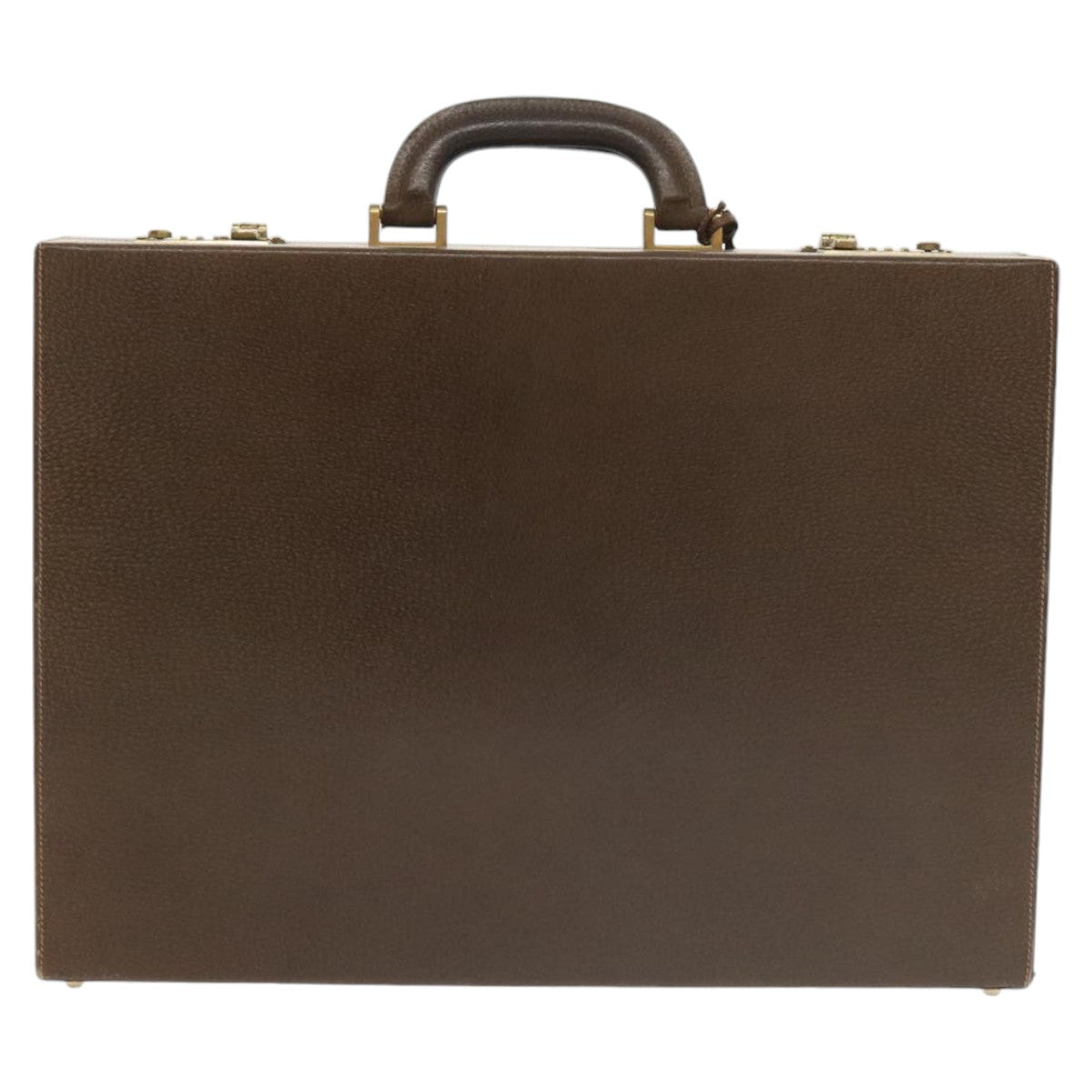 GUCCI Trunk Leather Brown Gold 101575