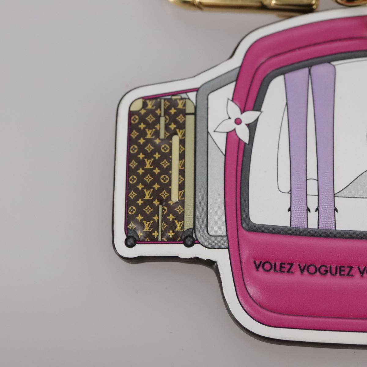 LOUIS VUITTON Monogram Porte Cles Epivivienne Key Ring Pink M68653 101583