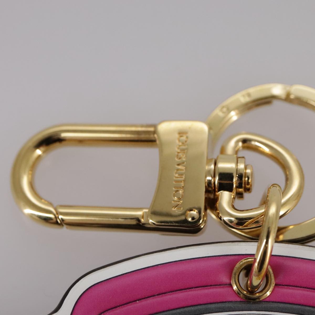 LOUIS VUITTON Monogram Porte Cles Epivivienne Key Ring Pink M68653 101583